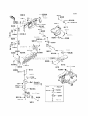 Frame Fittings Diagram and Parts List for KAF620-MAF 2010 Kawasaki 
