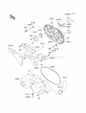 Converter Cover Diagram and Parts List for KAF620-MCF 2012 Kawasaki 