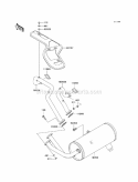 Mufflers Diagram and Parts List for KAF620-MCF 2012 Kawasaki 