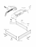 Decals Diagram and Parts List for KAF620-MCF 2012 Kawasaki 
