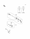 Ignition Switch Diagram and Parts List for KAF620-N9F 2009 Kawasaki 