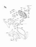 Converter Cover Diagram and Parts List for KAF620-N9F 2009 Kawasaki 