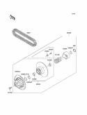 Driven Converter/Drive Belt Diagram and Parts List for KAF620-R9F 2009 Kawasaki 