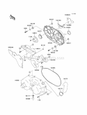Converter Cover Diagram and Parts List for KAF620-PBF 2011 Kawasaki 