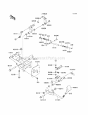 Shift Levers Diagram and Parts List for KAF620-PBF 2011 Kawasaki 