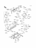 Frame Fitting Diagram and Parts List for KAF620-PCF 2012 Kawasaki 