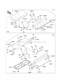 Seat Diagram and Parts List for KAF620-RAFA 2010 Kawasaki 