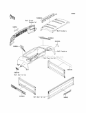 Decals Diagram and Parts List for KAF620-RBFA 2011 Kawasaki 