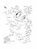 Radiator Diagram and Parts List for KAF620-R9F 2009 Kawasaki 