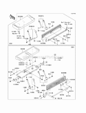 Seat Diagram and Parts List for KAF620-RBFA 2011 Kawasaki 