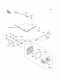 Taillights Diagram and Parts List for KAF620-RBFA 2011 Kawasaki 