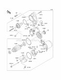 Starter Motor Diagram and Parts List for KAF620-E6F 2006 Kawasaki 