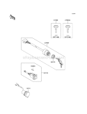 Ignition Switch Diagram and Parts List for KAF620-SBF 2011 Kawasaki 