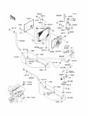 Radiator Diagram and Parts List for KAF620-SBF 2011 Kawasaki 