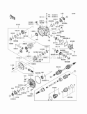 Drive Shaft-Front Diagram and Parts List for KAF620-R9F 2009 Kawasaki 