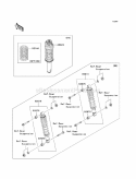 Shock Absorbers Diagram and Parts List for KAF620-SCF 2012 Kawasaki 