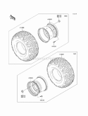 Wheels/Tires Diagram and Parts List for KAF620-SCF 2012 Kawasaki 
