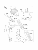 Brake Pedal / Throttle Lever Diagram and Parts List for KAF620-MCF 2012 Kawasaki 