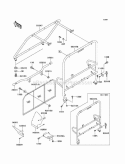 Guards/Cab Frame Diagram and Parts List for KAF950-A3  Kawasaki 