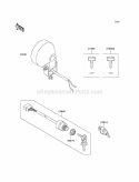 Headlights/Ignition Switch Diagram and Parts List for KAF950-A3  Kawasaki 