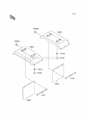 Rear Fenders Diagram and Parts List for KAF950-A3  Kawasaki 