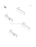 Reflectors Diagram and Parts List for KAF950-A3  Kawasaki 