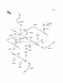 Brake Piping Diagram and Parts List for KAF950-A3  Kawasaki 