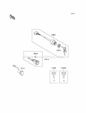 Ignition Switch Diagram and Parts List for KAF950-B1  Kawasaki 