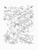 Drive Shaft-Front Diagram and Parts List for KAF950-B1  Kawasaki 
