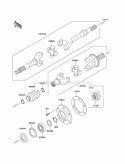 Drive Shaft-Rear Diagram and Parts List for KAF950-B1  Kawasaki 