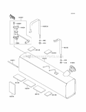 Fuel Tank Diagram and Parts List for KAF950-A2  Kawasaki 