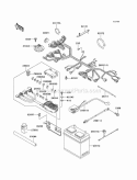 Chassis Electrical Equipment Diagram and Parts List for KAF950-B3 2005 Kawasaki 