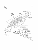 Headlights Diagram and Parts List for KAF950-B3 2005 Kawasaki 