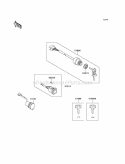 Ignition Switch Diagram and Parts List for KAF950-B3 2005 Kawasaki 