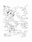 Radiator Diagram and Parts List for KAF950-B3 2005 Kawasaki 
