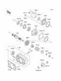 Bevel Gear Case Diagram and Parts List for KAF950-B3 2005 Kawasaki 