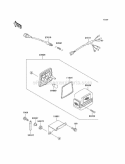 Taillights Diagram and Parts List for KAF950-B3 2005 Kawasaki 