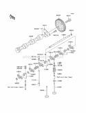 Valves/Camshafts Diagram and Parts List for KAF950-B3 2005 Kawasaki 