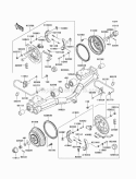 Rear Hubs/Brakes Diagram and Parts List for KAF950-B6F 2006 Kawasaki 