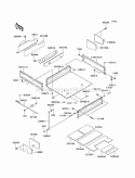 Carriers Diagram and Parts List for KAF950-B7F 2007 Kawasaki 