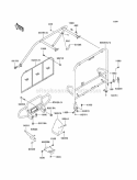 Guards/Cab Frame Diagram and Parts List for KAF950-B7F 2007 Kawasaki 