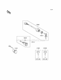 Ignition Switch Diagram and Parts List for KAF950-B7F 2007 Kawasaki 