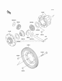 Differential Diagram and Parts List for KAF950-B7F 2007 Kawasaki 