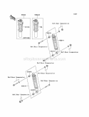 Shock Absorbers Diagram and Parts List for KAF950-B7F 2007 Kawasaki 