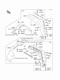 Front Fenders Diagram and Parts List for KAF950-B7F 2007 Kawasaki 