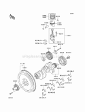 Part Location Diagram of 21194-1055 Kawasaki Flywheel-Comp
