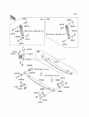 Rear Suspension Diagram and Parts List for KAF950-C7F 2007 Kawasaki 