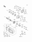 Bevel Gear Case Diagram and Parts List for KAF620-J6F 2006 Kawasaki 
