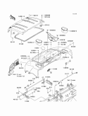 Fenders Diagram and Parts List for KAF950-FBF 2011 Kawasaki 