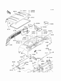 Fender Diagram and Parts List for KAF950-FCF 2012 Kawasaki 